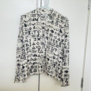 KENZO Paris Silk Printed Blouse – Size 38